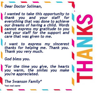 Swanson Family Thanksgiving Greetings to Dr.Soliman