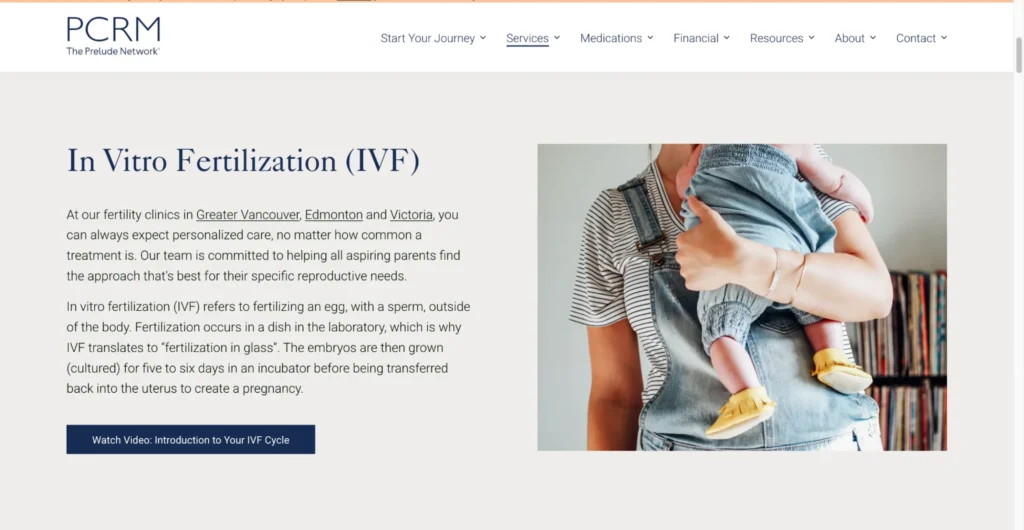 PCRM stands out as one of the top IVF clinics in Canada.