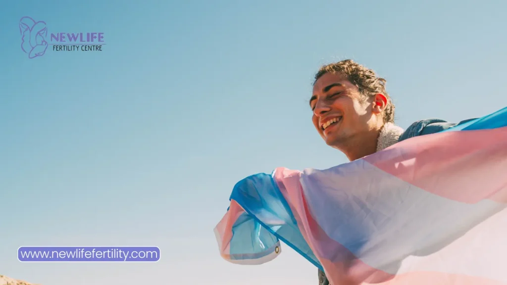 Reciprocal in vitro fertilization aids transgender individuals.