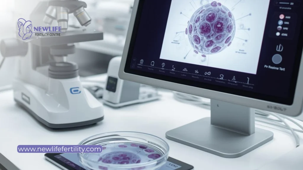 Embryo genetic health is assessed accurately with a chromosome test.