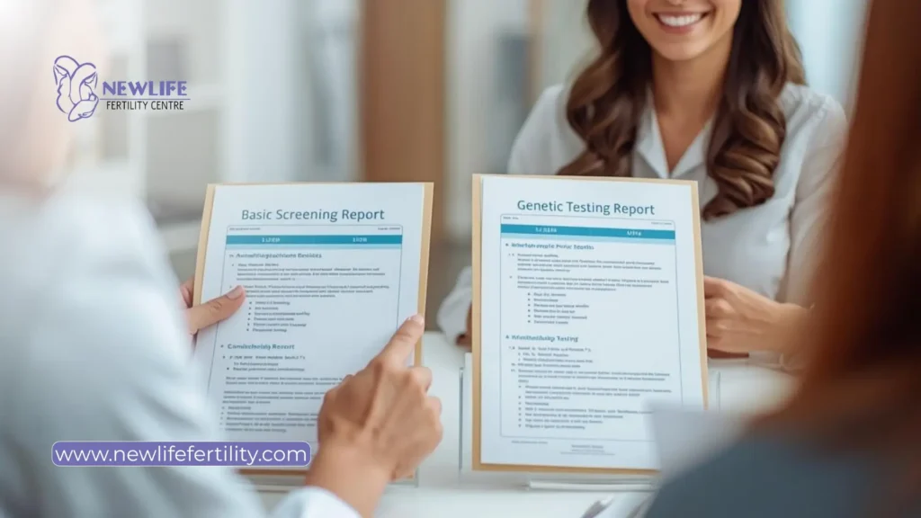 Genetic screening price differs from full genetic testing tests.
