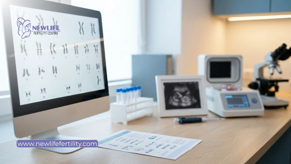 Karyotype test helps identify genetic causes affecting fertility and pregnancy.