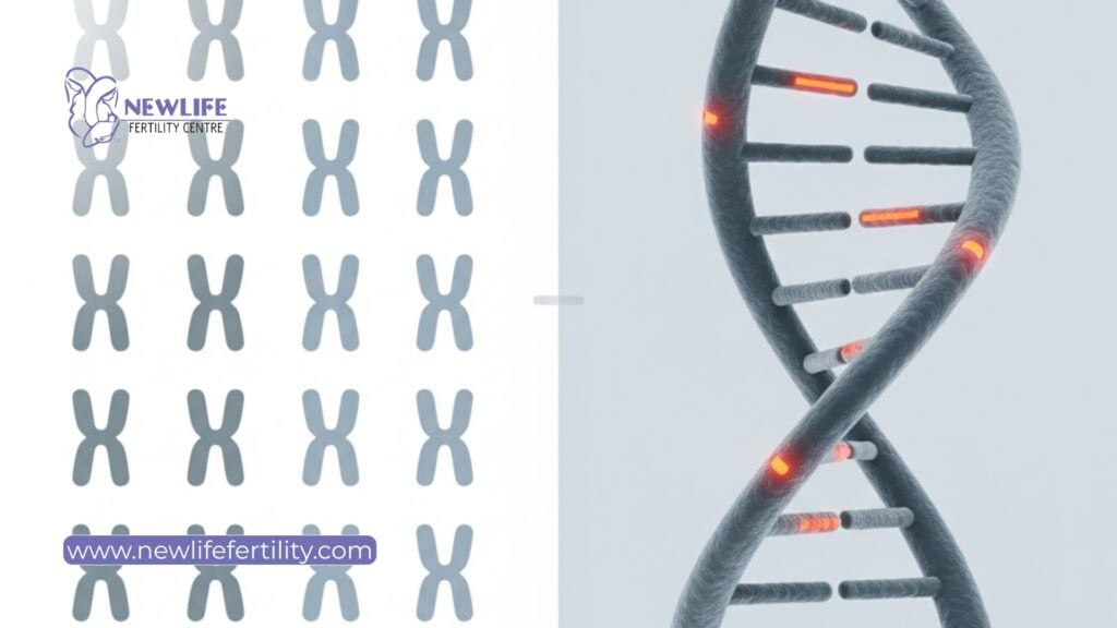 Choosing karyotype test or microarray depends on needed genetic detail.