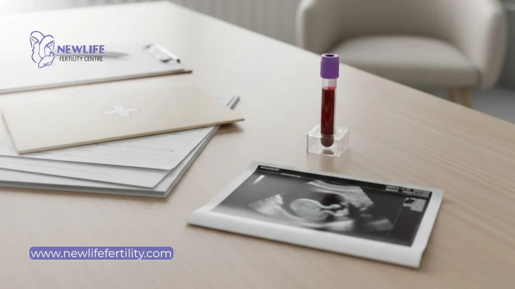 Prenatal chromosome test options assess fetal genetic health.