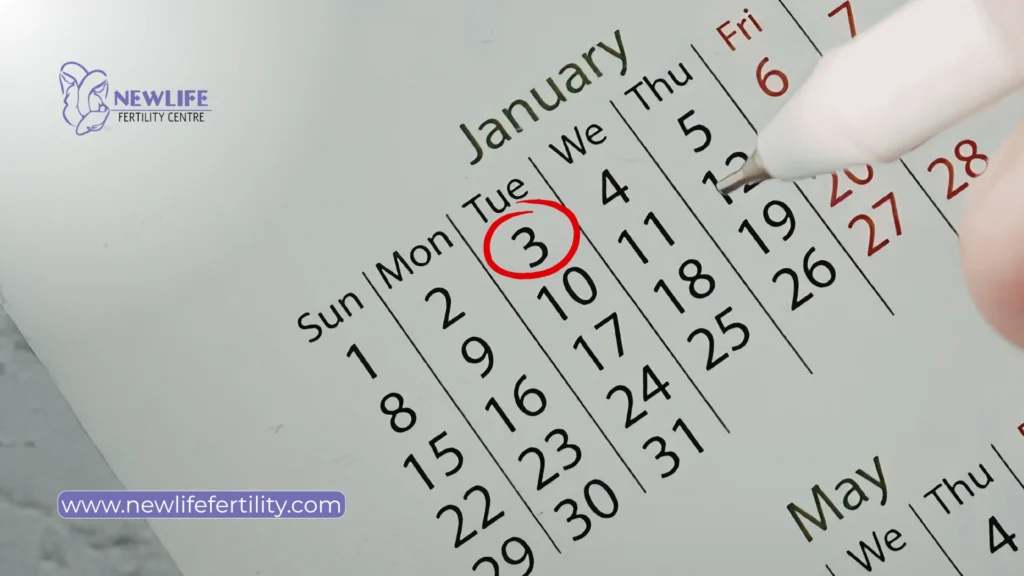 Day 3 frozen embryo transfer due date calculator for treatment planning.