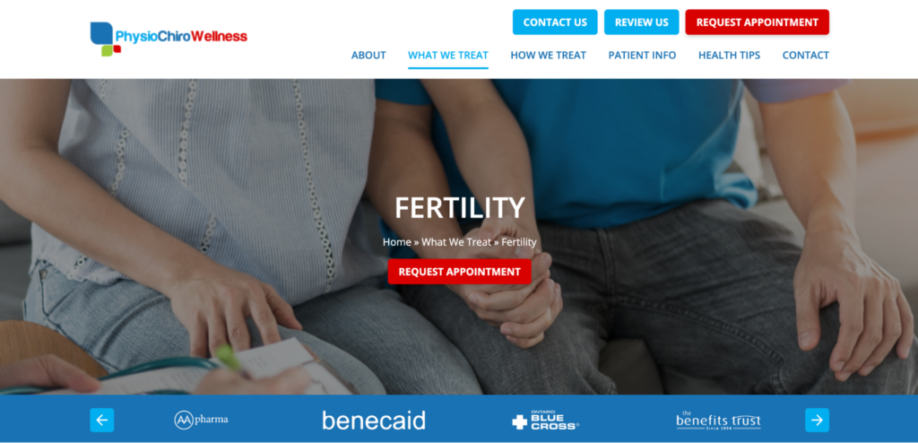 Book supportive therapy with fertility clinics in Concord at PhysioChiroWellness.