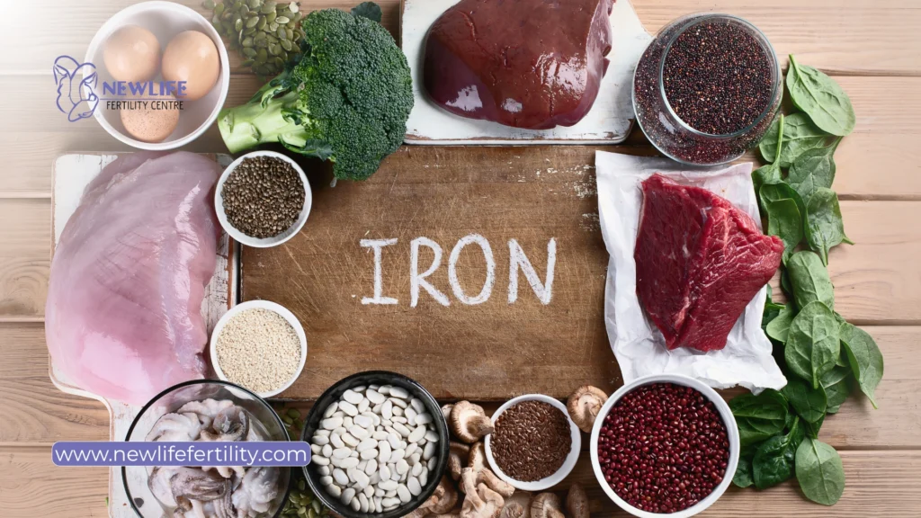 Iron support may be considered with supplements for frozen embryo transfer.