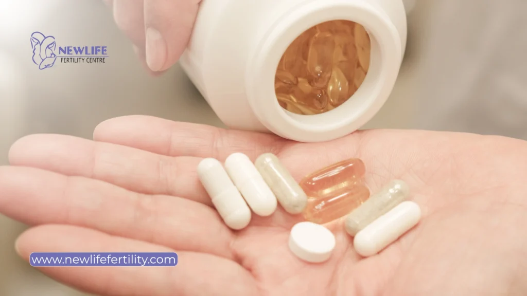 Oral progesterone frozen embryo transfer treatment.