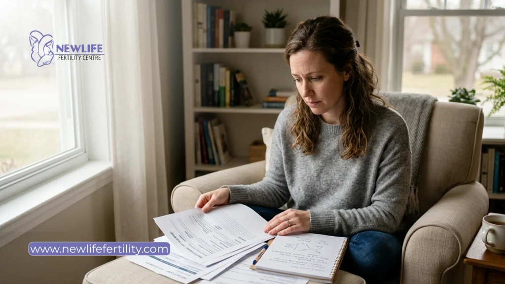 Information about frozen embryo transfer after failed transfer and fertility treatment outcomes.