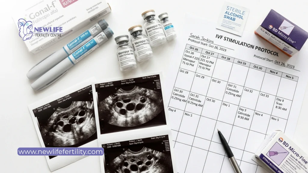 Learn about ovarian stimulation and fertility medications as part of the reciprocal IVF process.