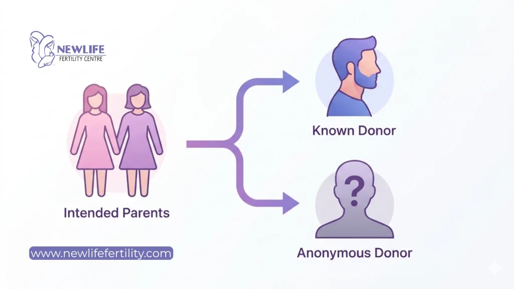 Explore donor sperm options and lesbian reciprocal IVF pathways for growing a family.