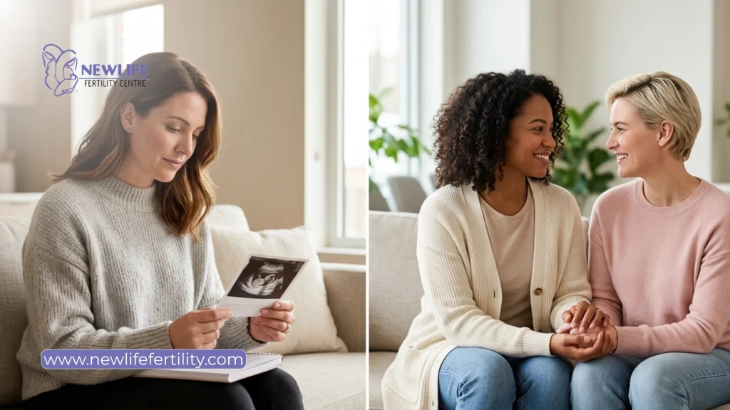 IVF vs reciprocal IVF emotional differences.