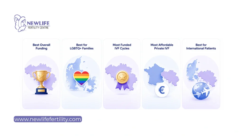 Explore which country offers the best IVF funding and compare countries with IVF funding. 