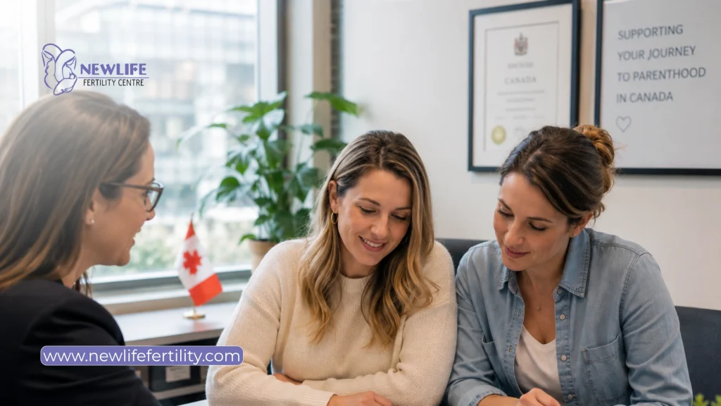 Legal considerations in Canada for reciprocal IVF and surrogacy. 