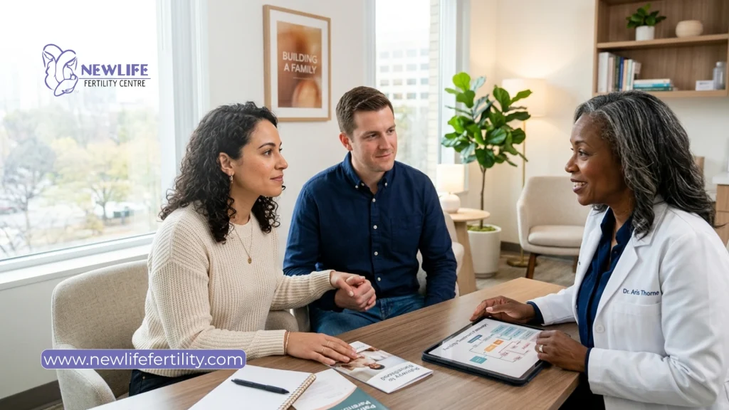 Reciprocal IVF and surrogacy options for family building. 