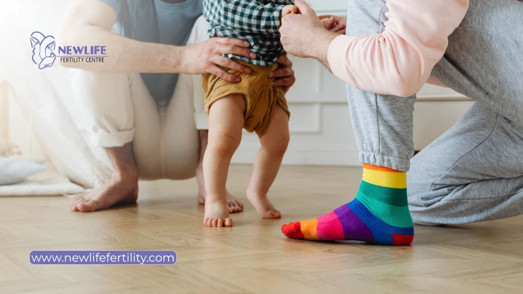 Reciprocal IVF for gay men and family building options.