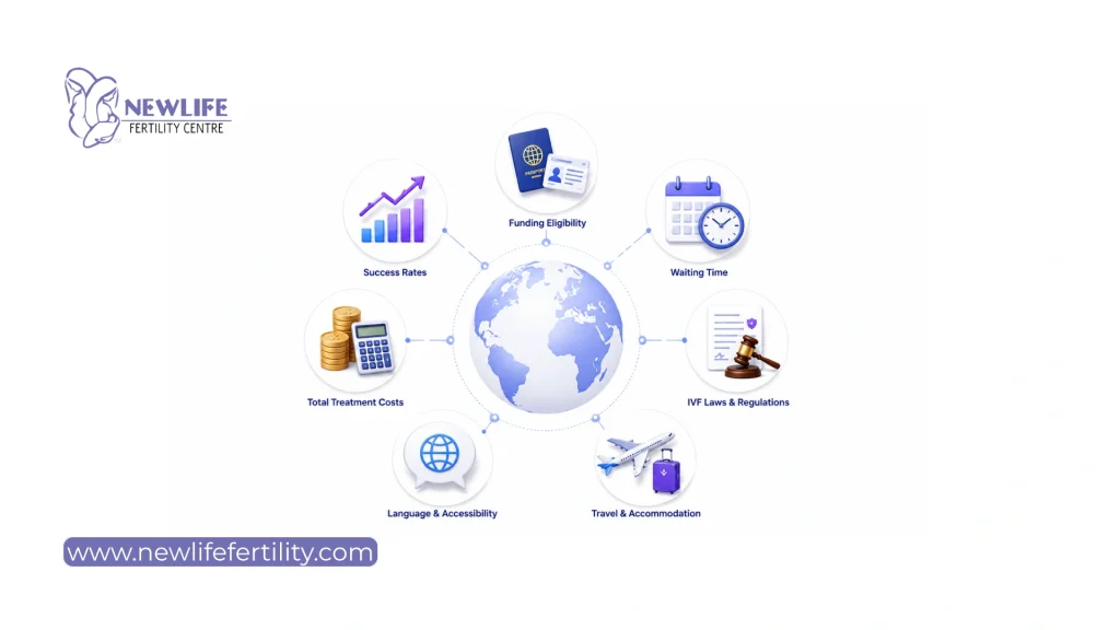 Learn what to consider before choosing a country for fertility treatment, including where IVF is free. 
