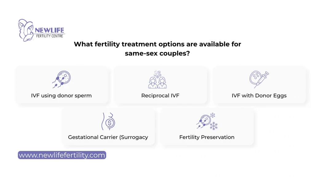 Learn about fertility treatment options for same-sex couples, including same sex IVF funding. 