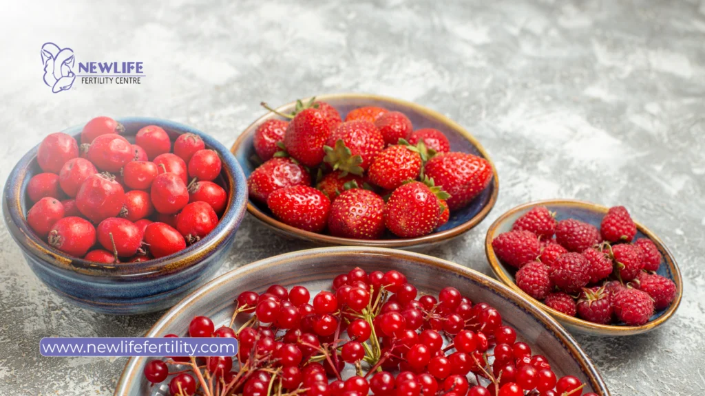 Berries and fruits as foods that enhance male fertility. 

