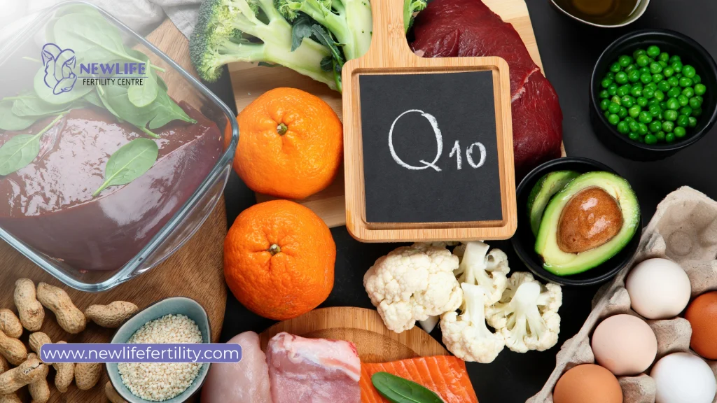 Coenzyme Q10 supports fertility as part of drugs to enhance fertility.