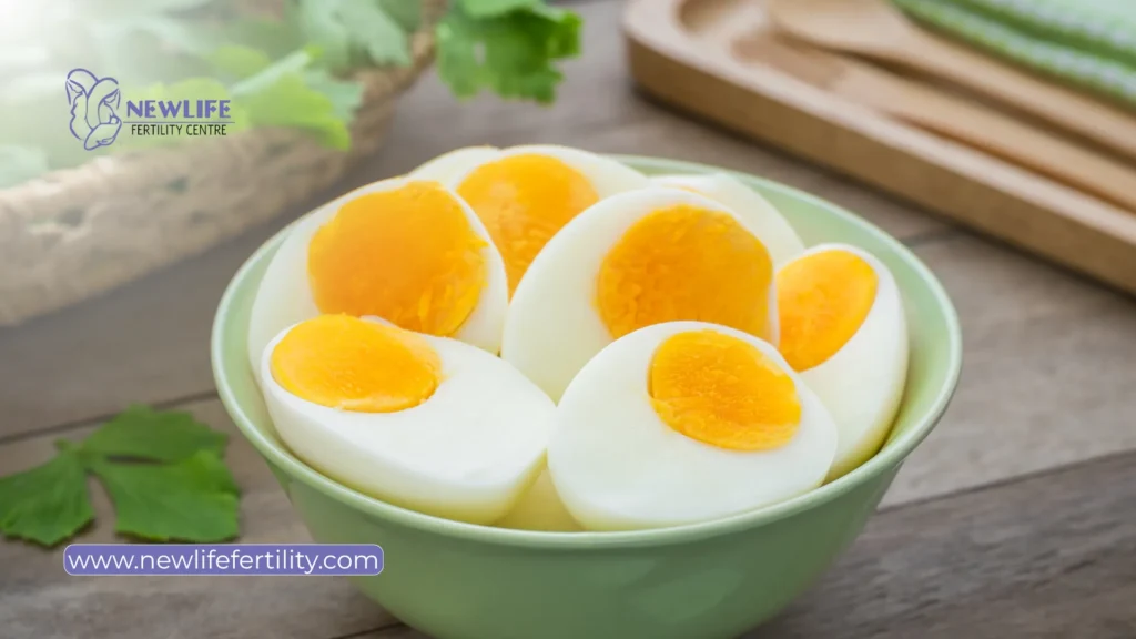 Eggs for supporting sperm health and enhancing male fertility. 

