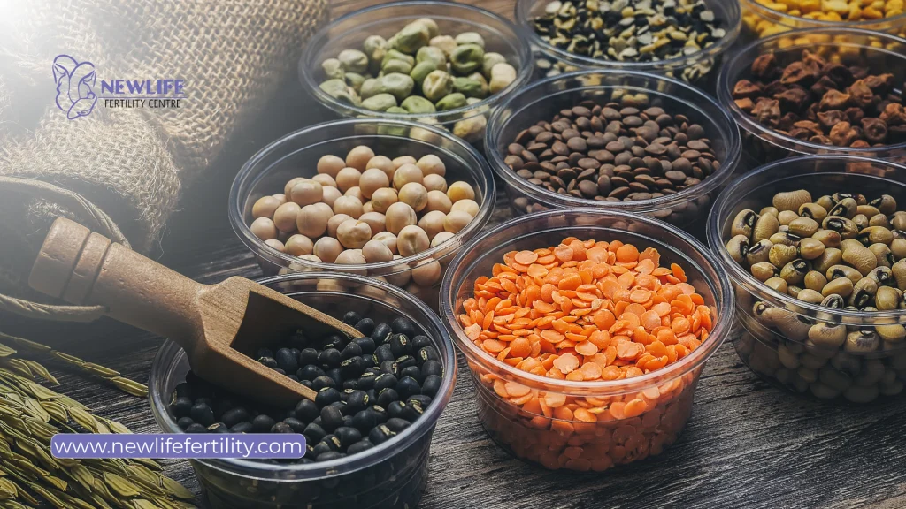 Foods to enhance fertility are beans and lentils.