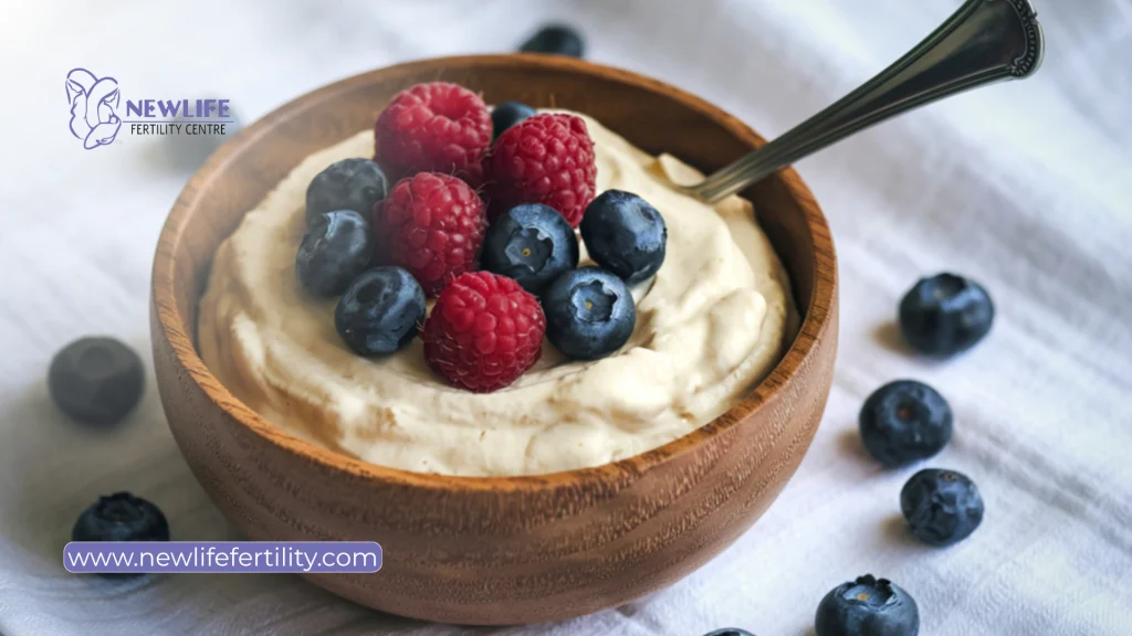 Greek yogurt and nutrient-rich dairy comes in the list of foods to enhance fertility. 