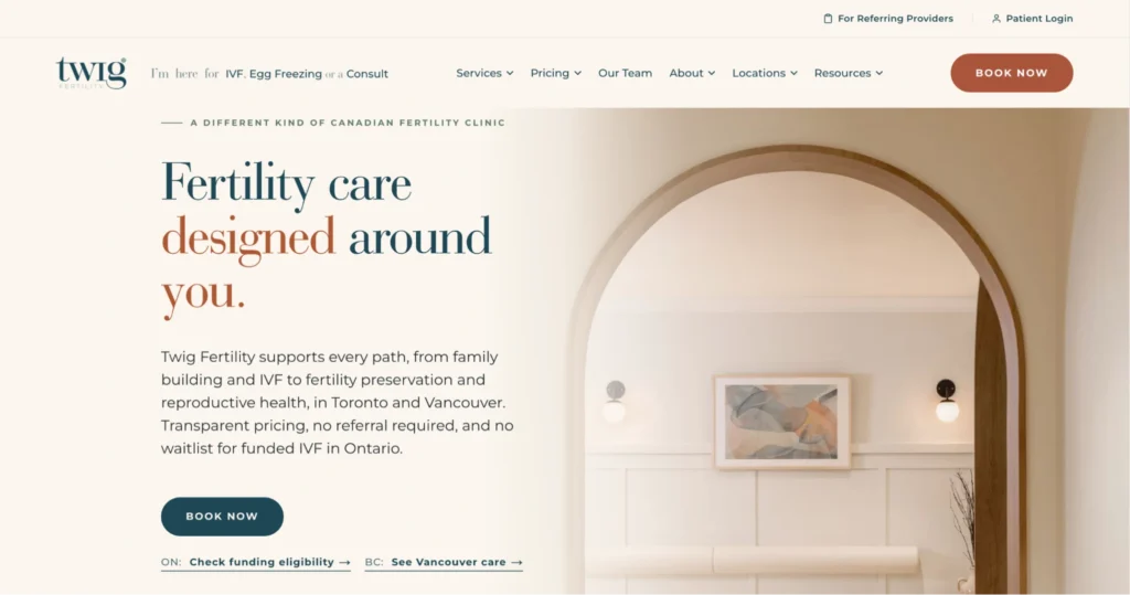 Twig Fertility offers fertility care options for patients seeking funded IVF clinics in Ontario.