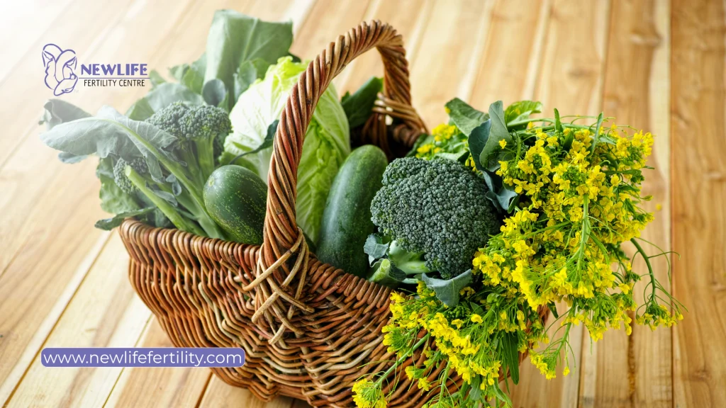 Leafy green vegetables are a fertility enhancing food. 