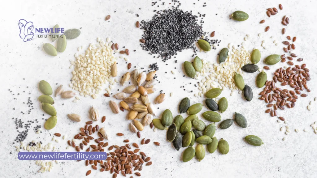 Seeds as foods for male fertility enhancement and sperm health. 

