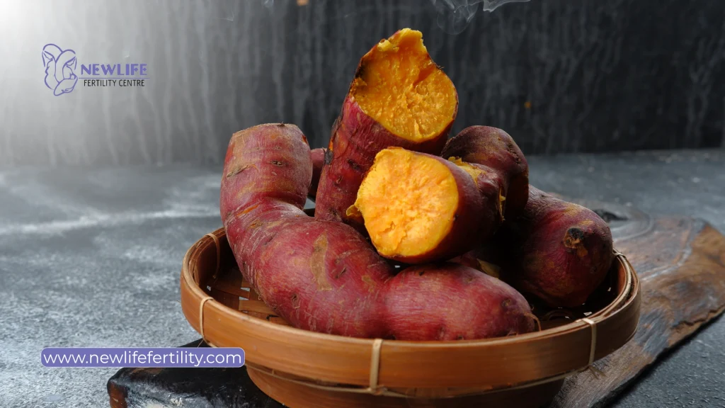 Sweet potatoes and other orange vegetables as fertility enhancement foods. 