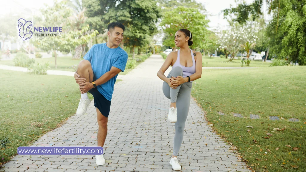 Exercise regularly to enhance fertility over 40.