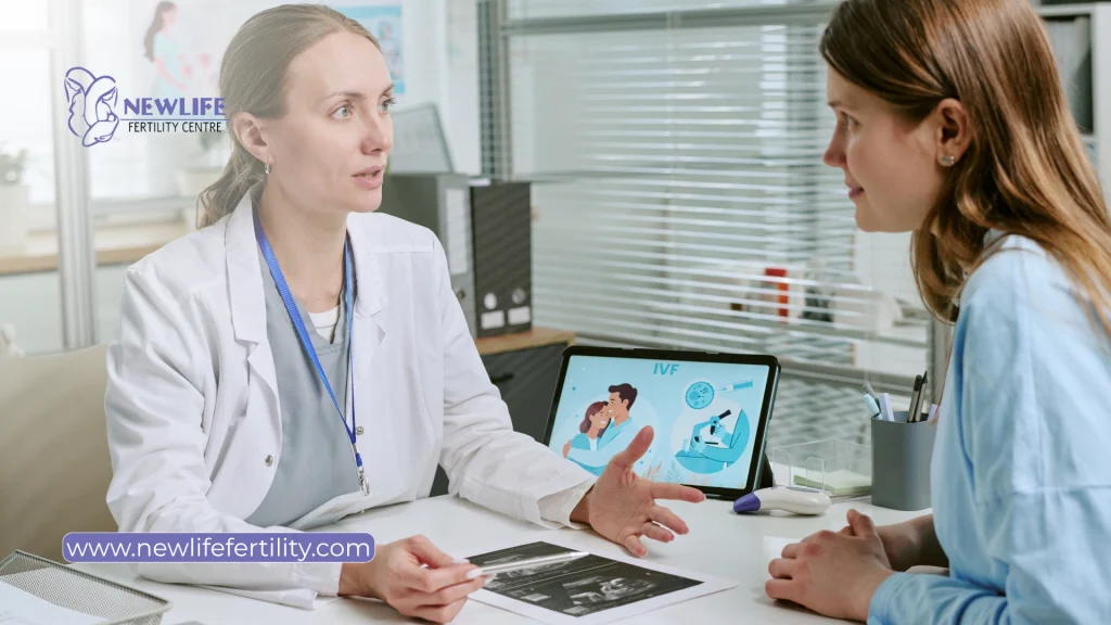 Fertility specialist offering guidance to enhance fertility after 40.