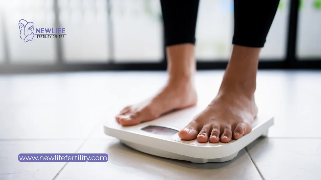 Maintain a healthy weight to enhance fertility after 40.