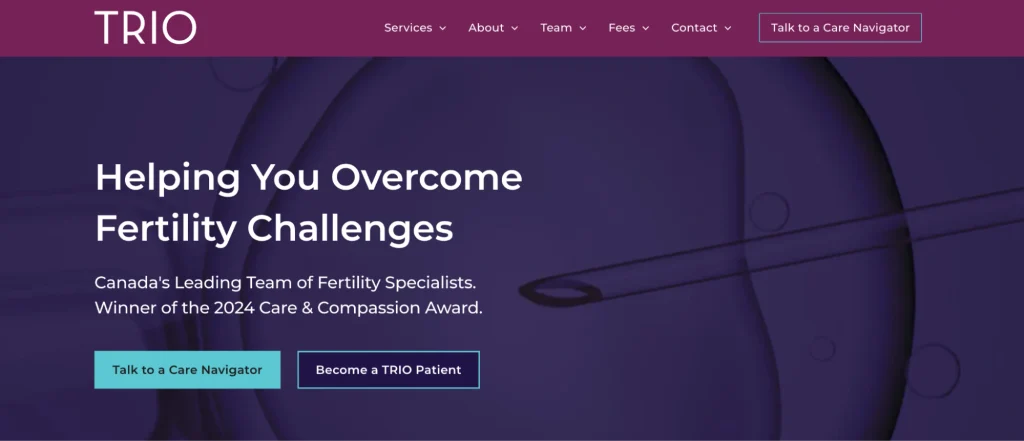 TRIO Fertility is a trusted choice for patients seeking a top fertility clinic in Ontario.