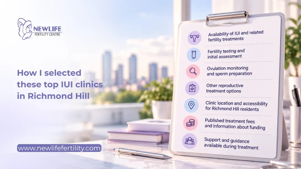 Key factors to consider when selecting an IUI clinic Richmond Hill.