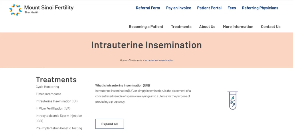 Mount Sinai Fertility offers reproductive health services for patients exploring IUI clinics in Toronto.